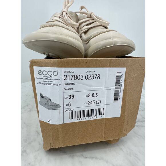 Ecco 2nd Cosmo Casual Shoe Sneaker Limestone Men’s 8 - 8.5 NEW - Picture 8 of 9